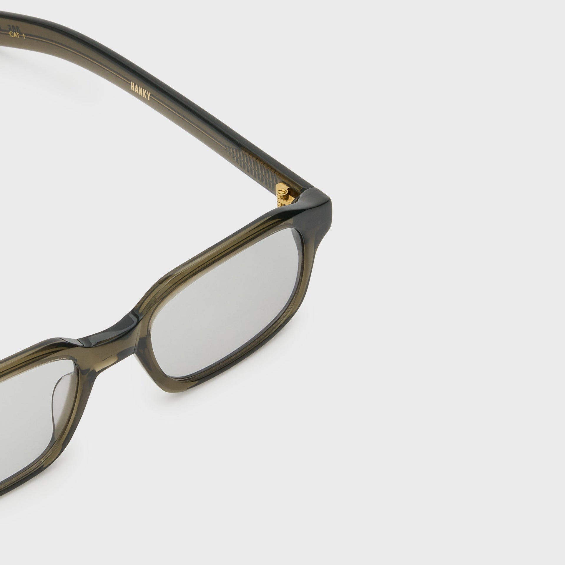 Flatlist Hanky Sunglasses - Crystal Olive / Light Grey