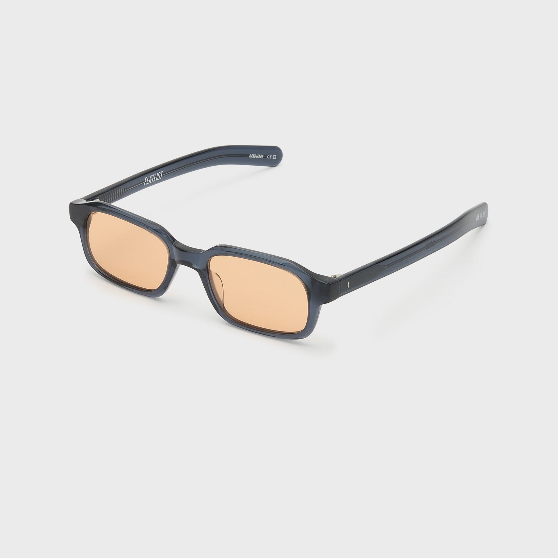 Flatlist Hanky Sunglasses - Crystal Blue Grey / Brown