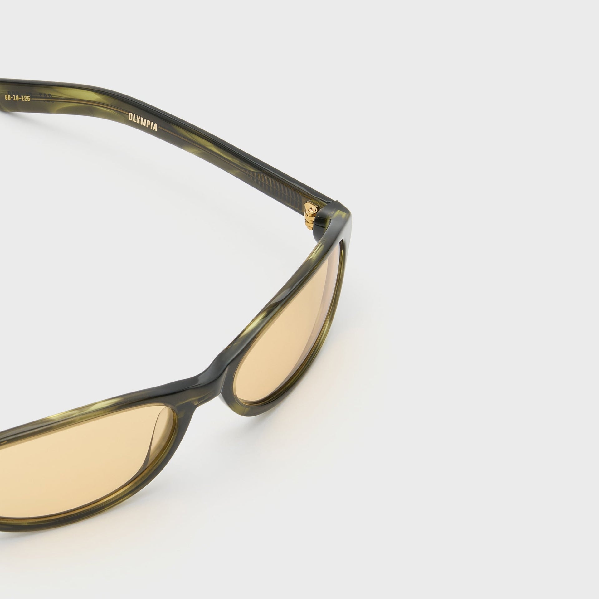 Flatlist Olympia - Olive Horn / Yellow Lens