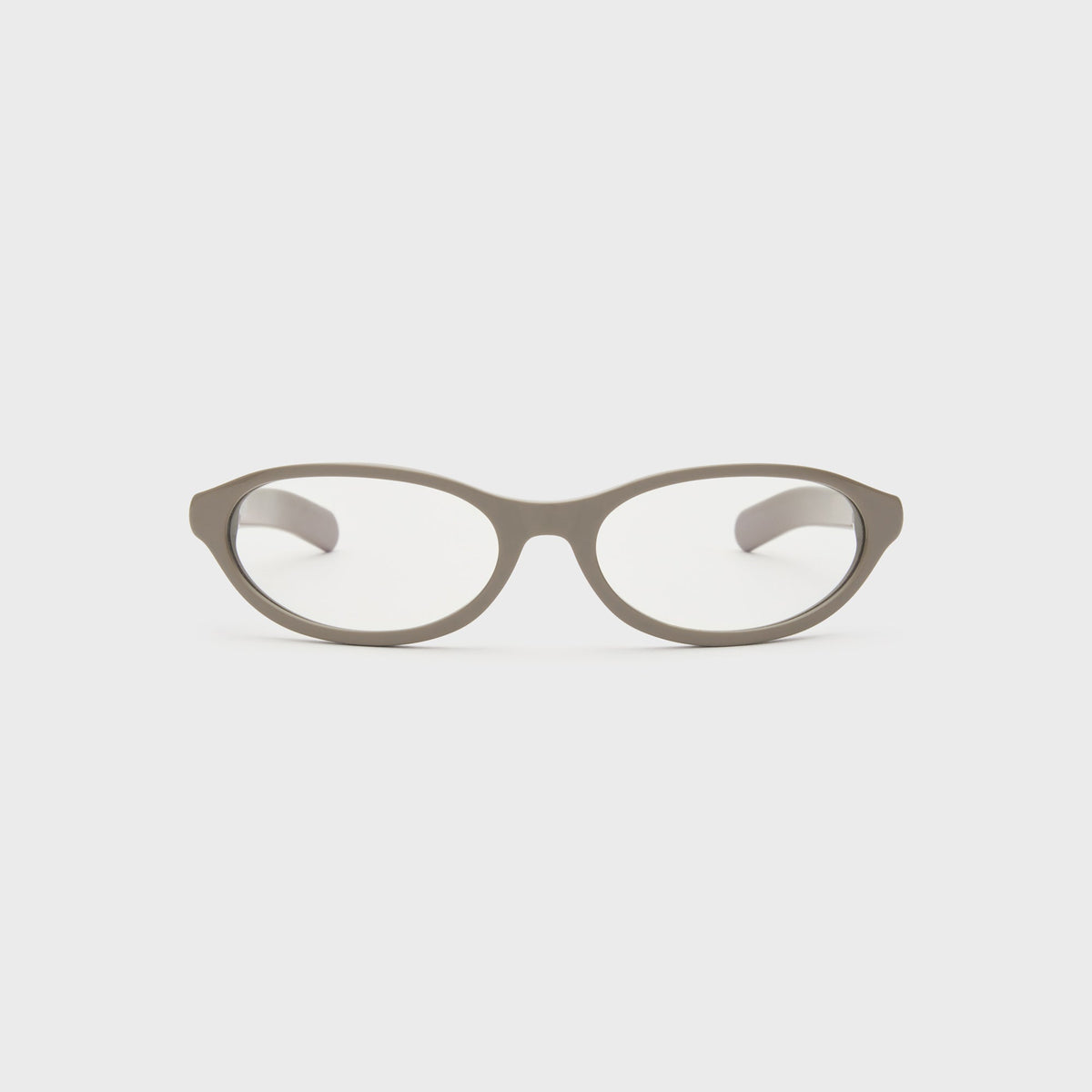 Flatlist Olympia Sunglasses - Solid Silver Mink / Clear Lens Blue Light