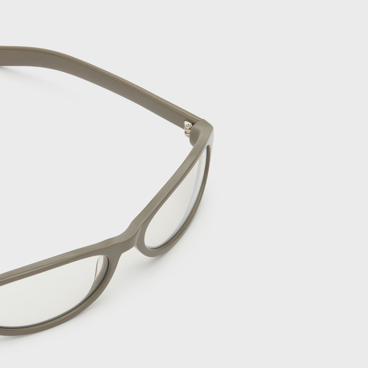Flatlist Olympia Sunglasses - Solid Silver Mink / Clear Lens Blue Light