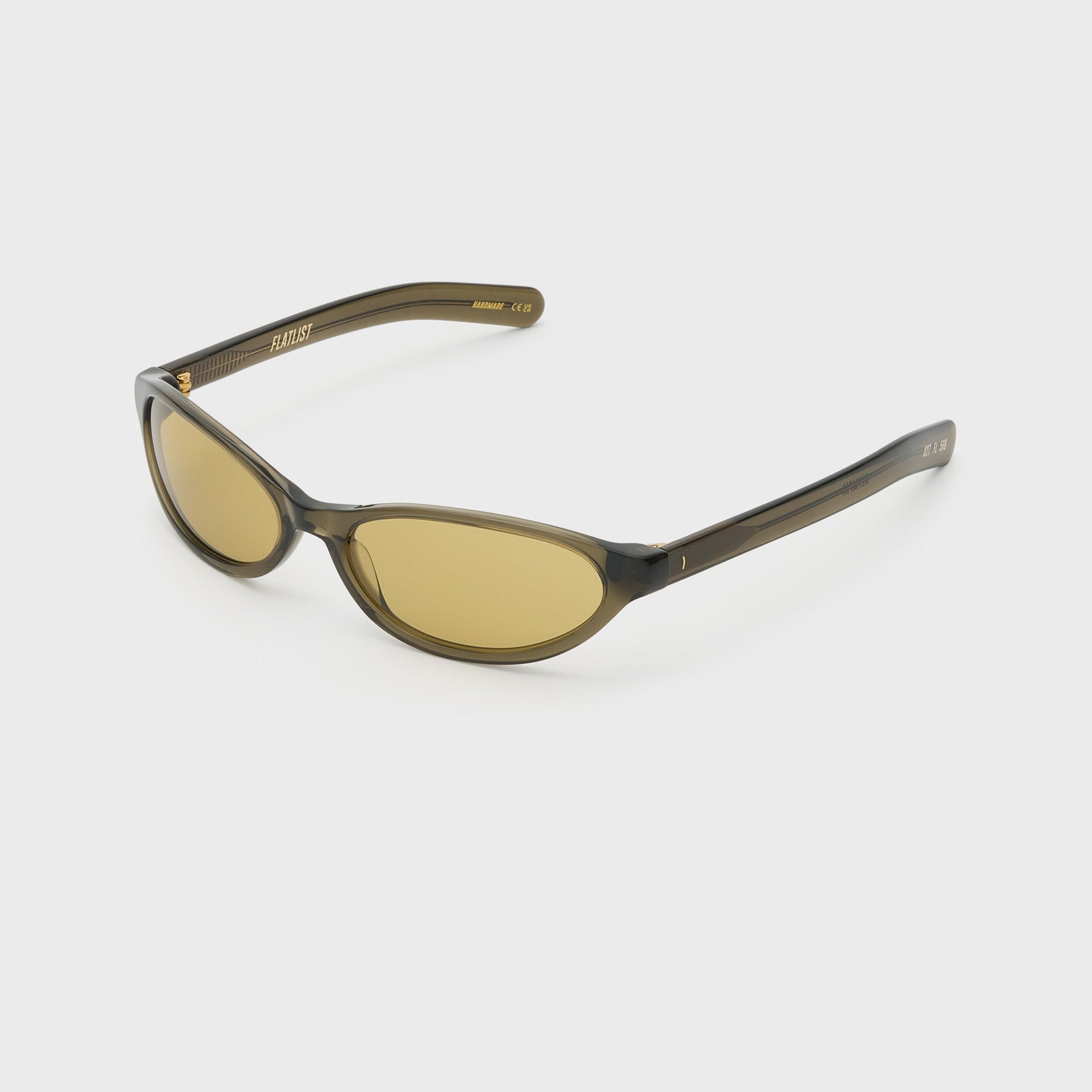 Flatlist Olympia Sunglasses - Crystal Olive / Smoked Olive