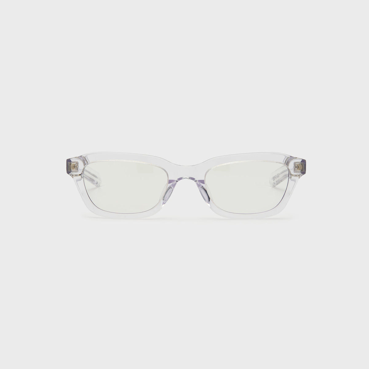 Flatlist Clint Sunglasses - Clear Crystal / Clear Lens Blue Light