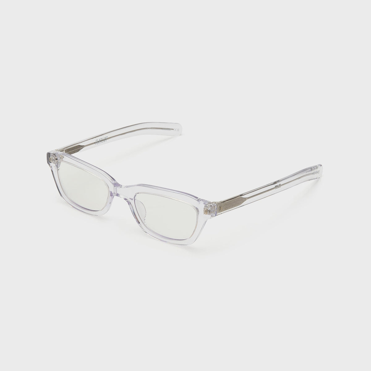 Flatlist Clint Sunglasses - Clear Crystal / Clear Lens Blue Light