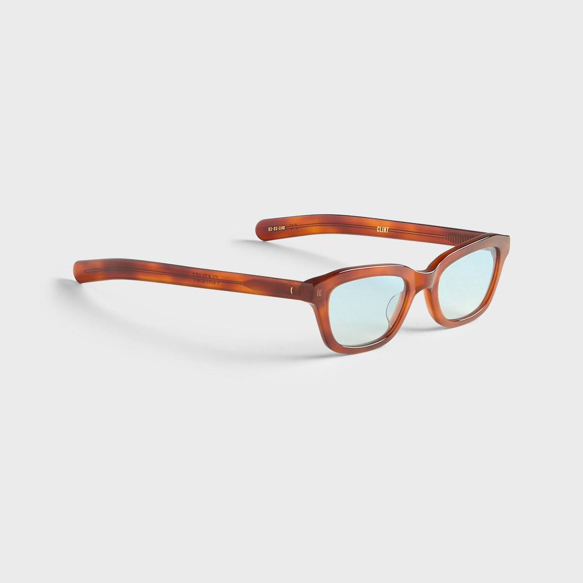 Flatlist Clint Sunglasses - Classic Havana / Light Blue Gradient