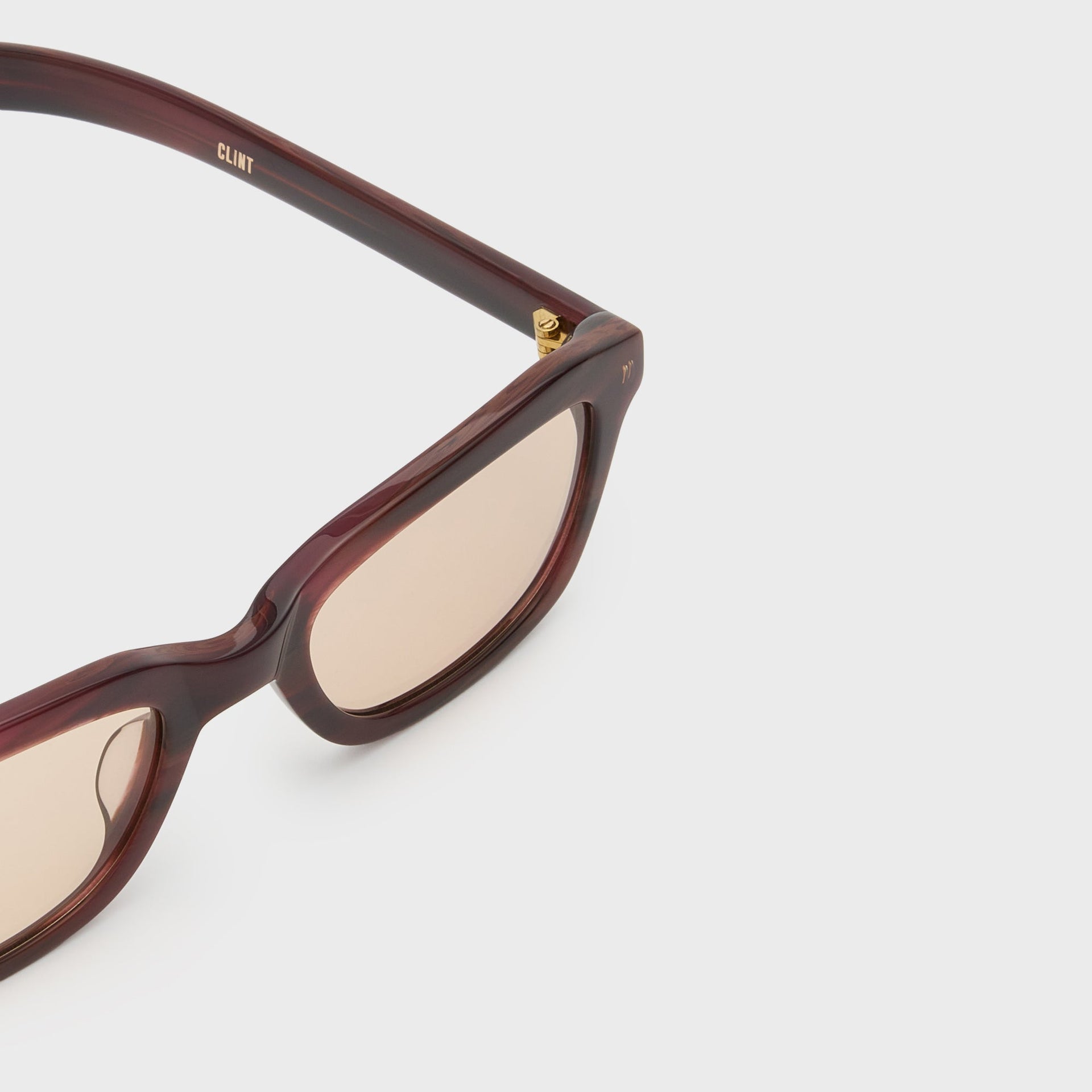 Flatlist Clint Sunglasses - Mahogany Horn / Peach