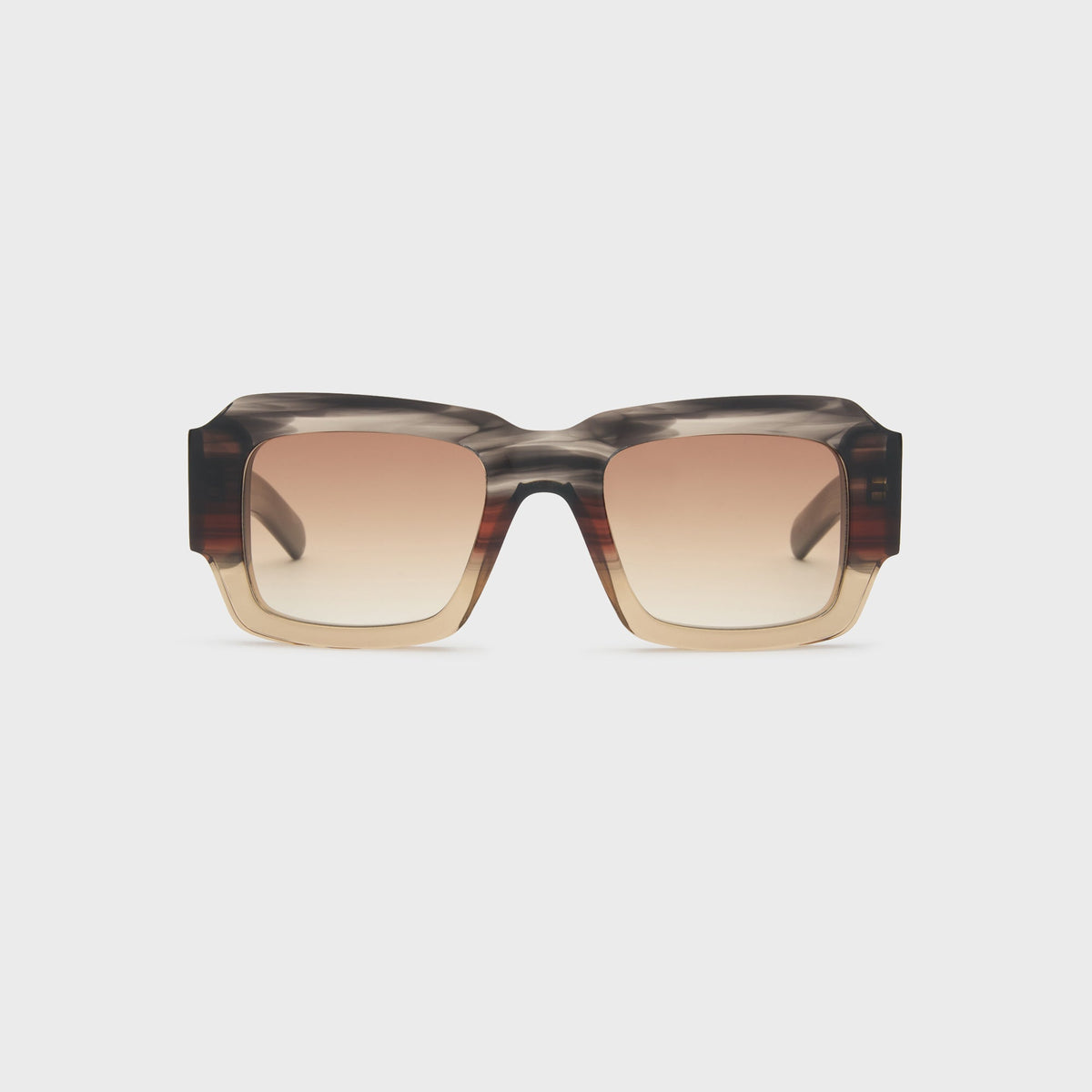 Flatlist Marfa Sunglasses - Smoke Brown Horn Gradient / Light Brown Gradient Lens