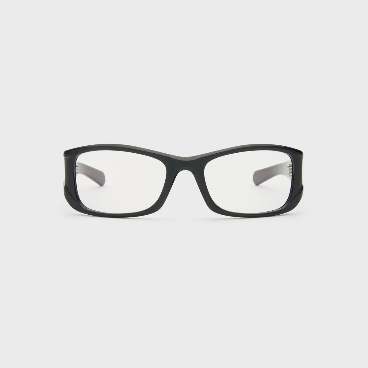 Flatlist Drift Sunglasses - Solid Black / Clear Lens Blue Light