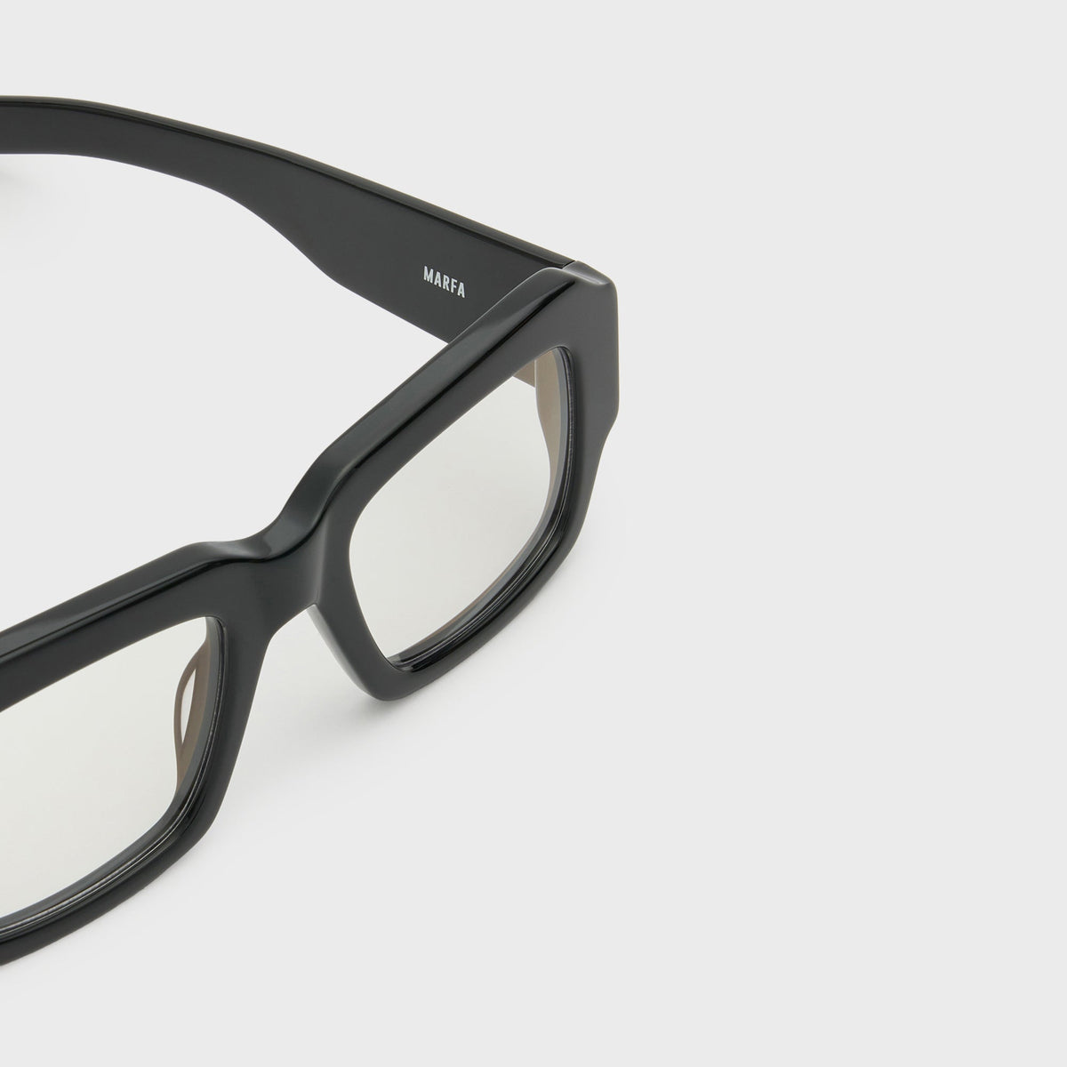 Flatlist Drift Sunglasses - Solid Black / Clear Lens Blue Light