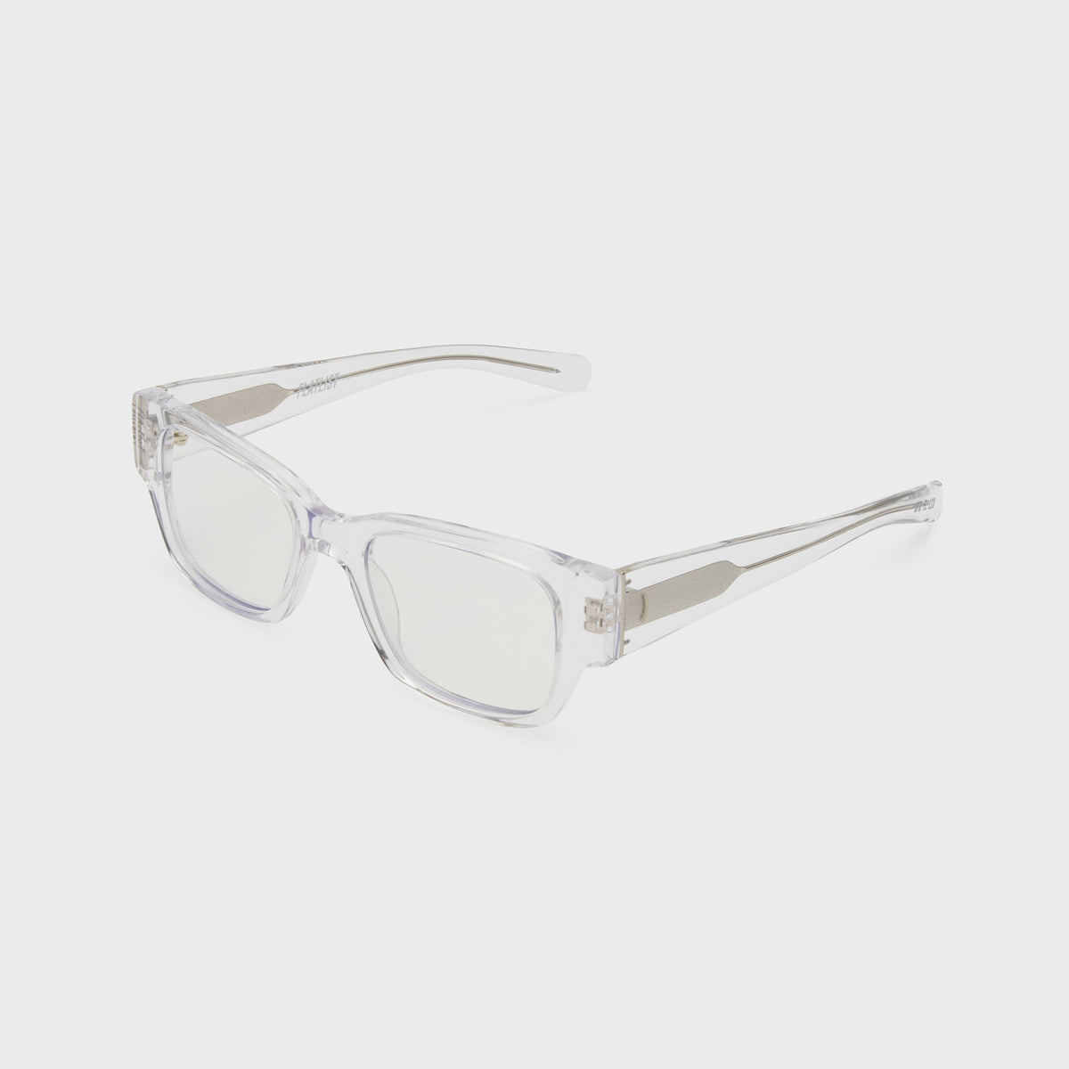 Flatlist Alec Sunglasses - Clear Crystal / Clear Lens Blue Light