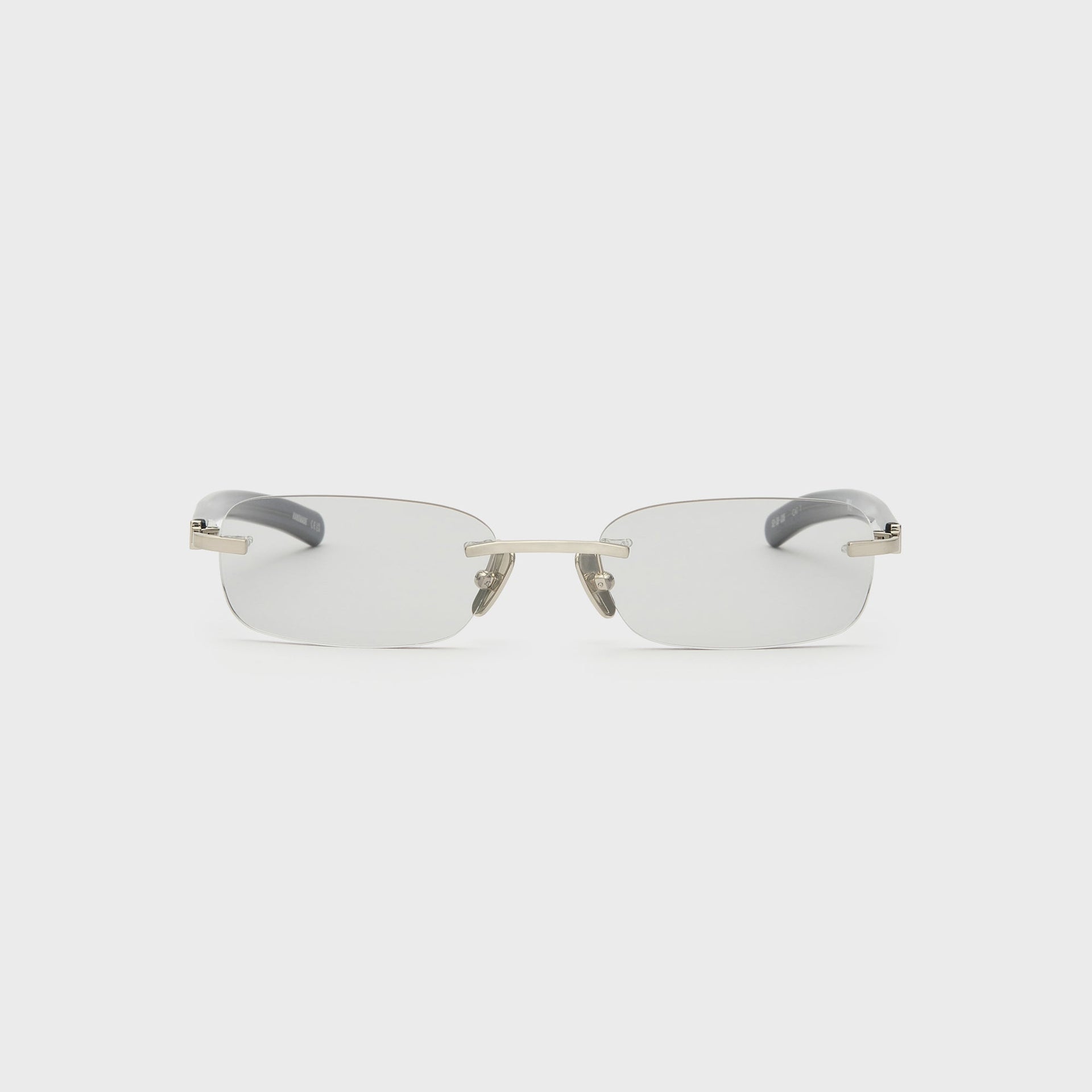 Flatlist Milo Sunglasses - Brushed Silver Crystal Blue Grey / Light Grey