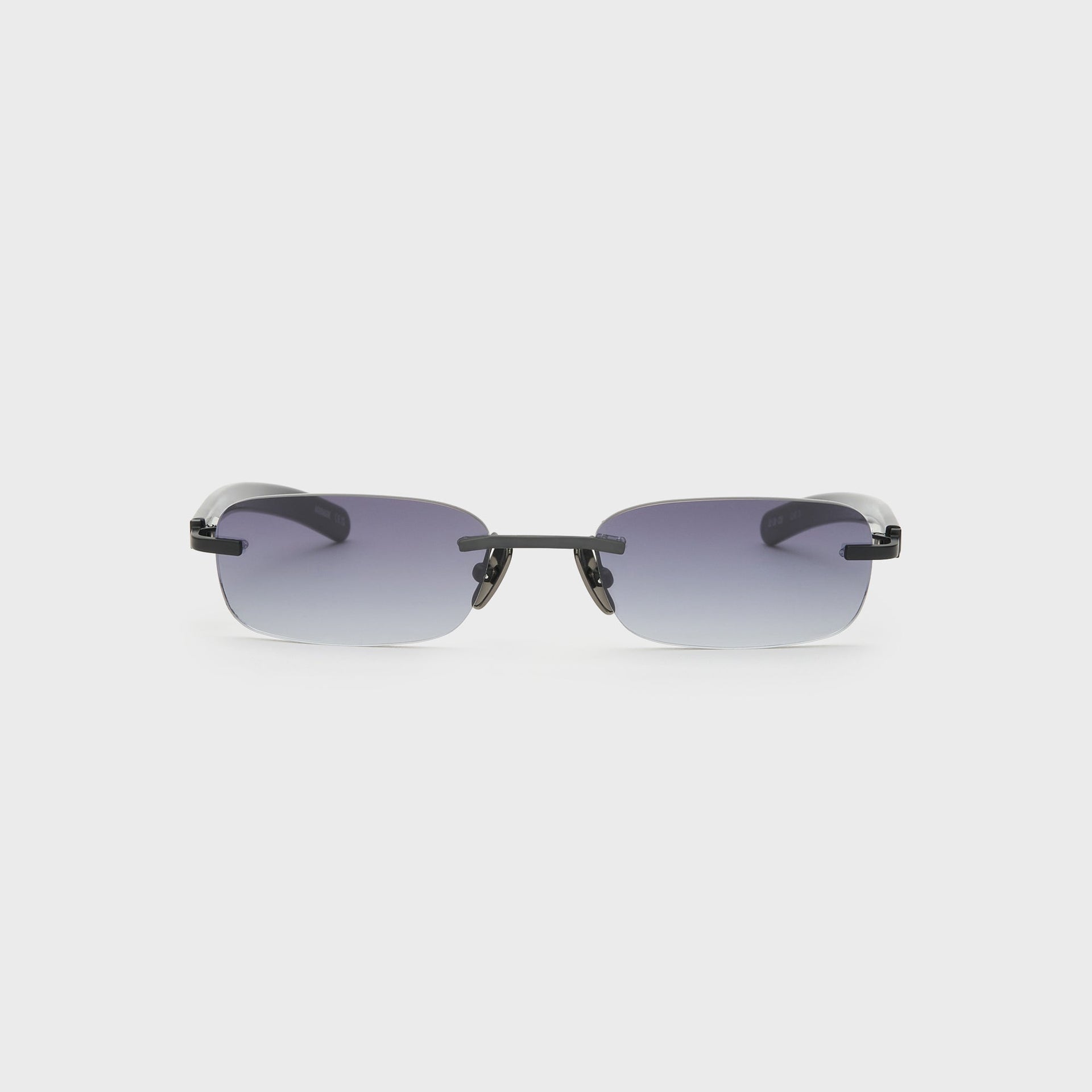 Flatlist Milo Sunglasses - Brushed Matte Black Solid Black / Smoke Gradient