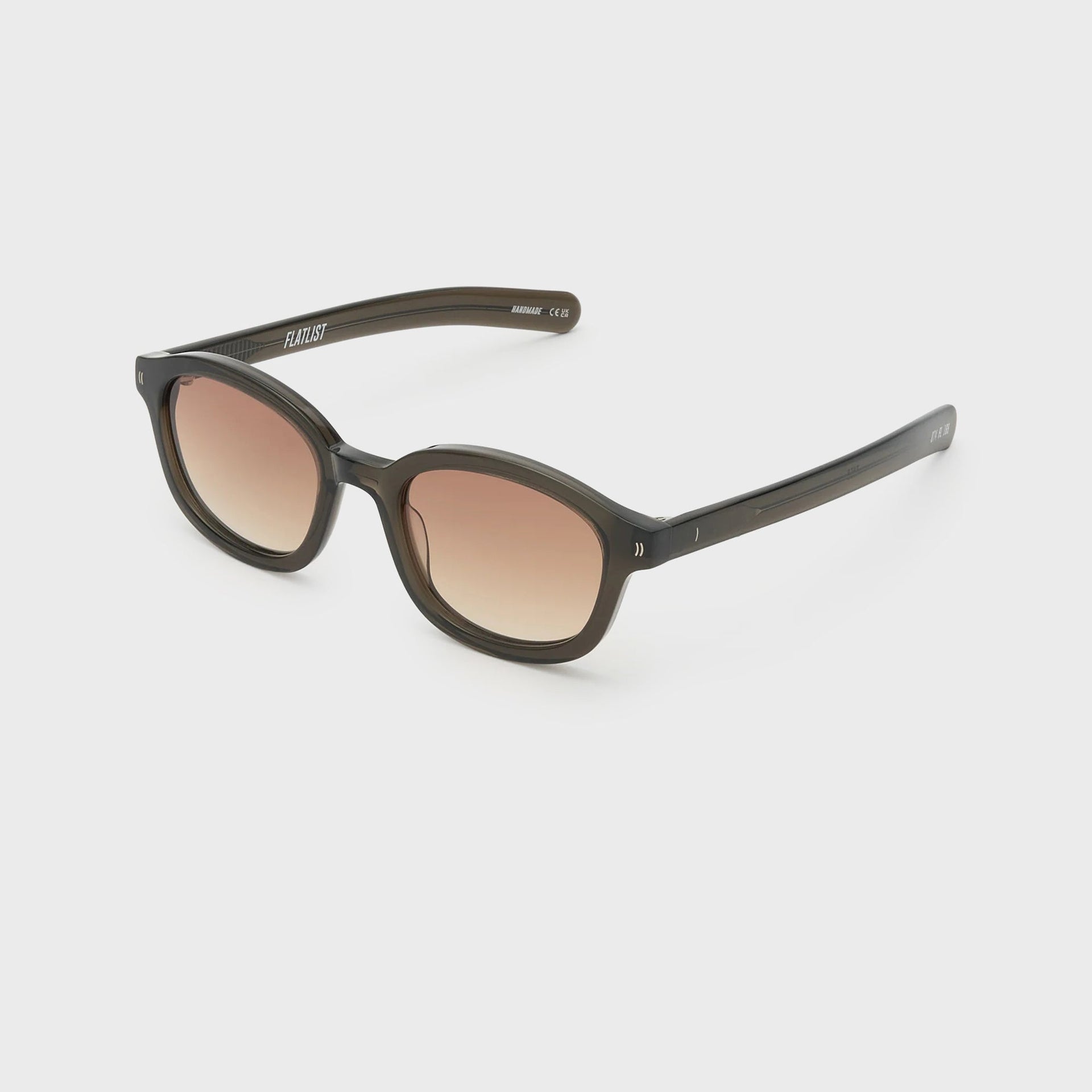 Flatlist Theo Sunglasses - Crystal Warm Grey / Light Brown Gradient