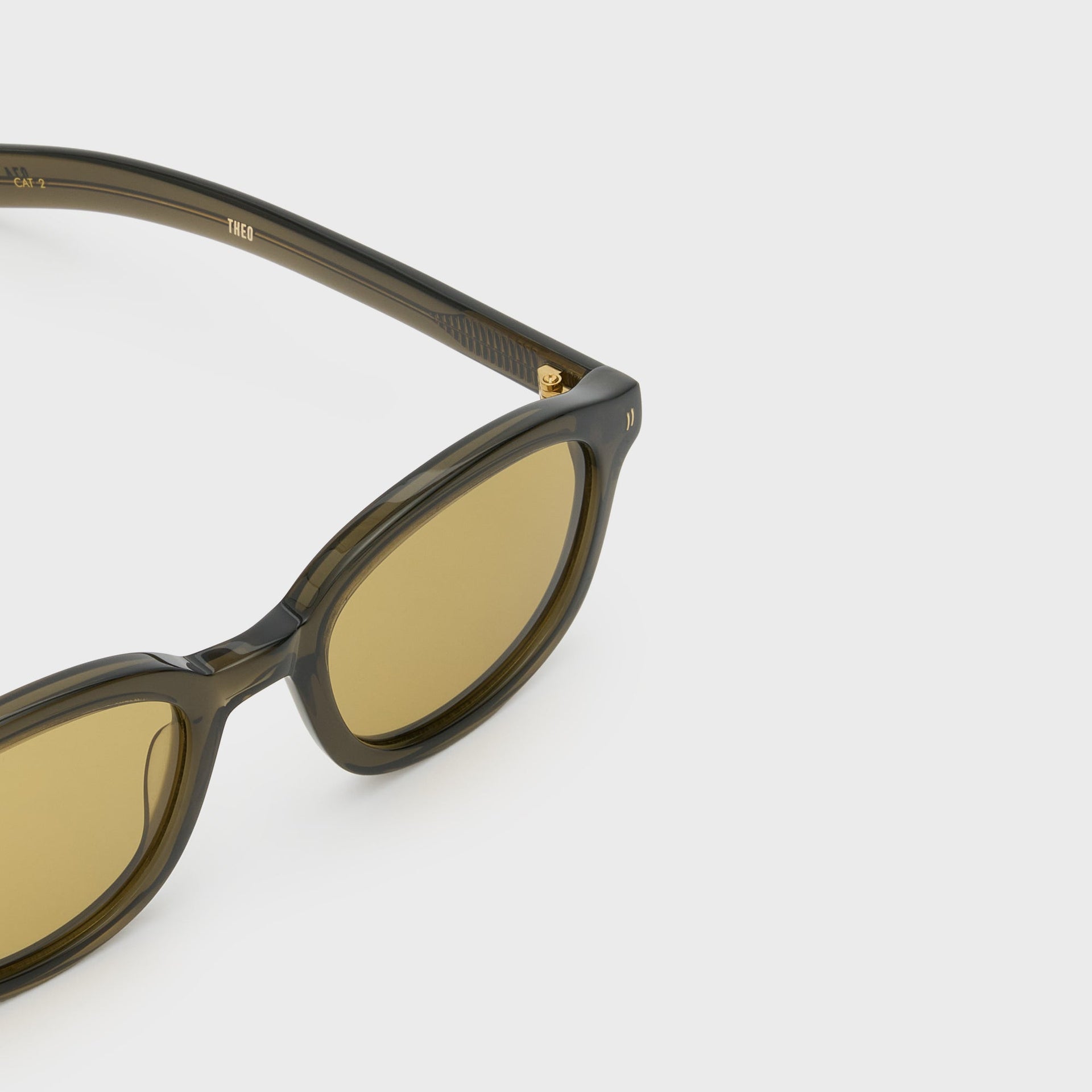 Flatlist Theo Sunglasses - Crystal Olive / Smoked Olive