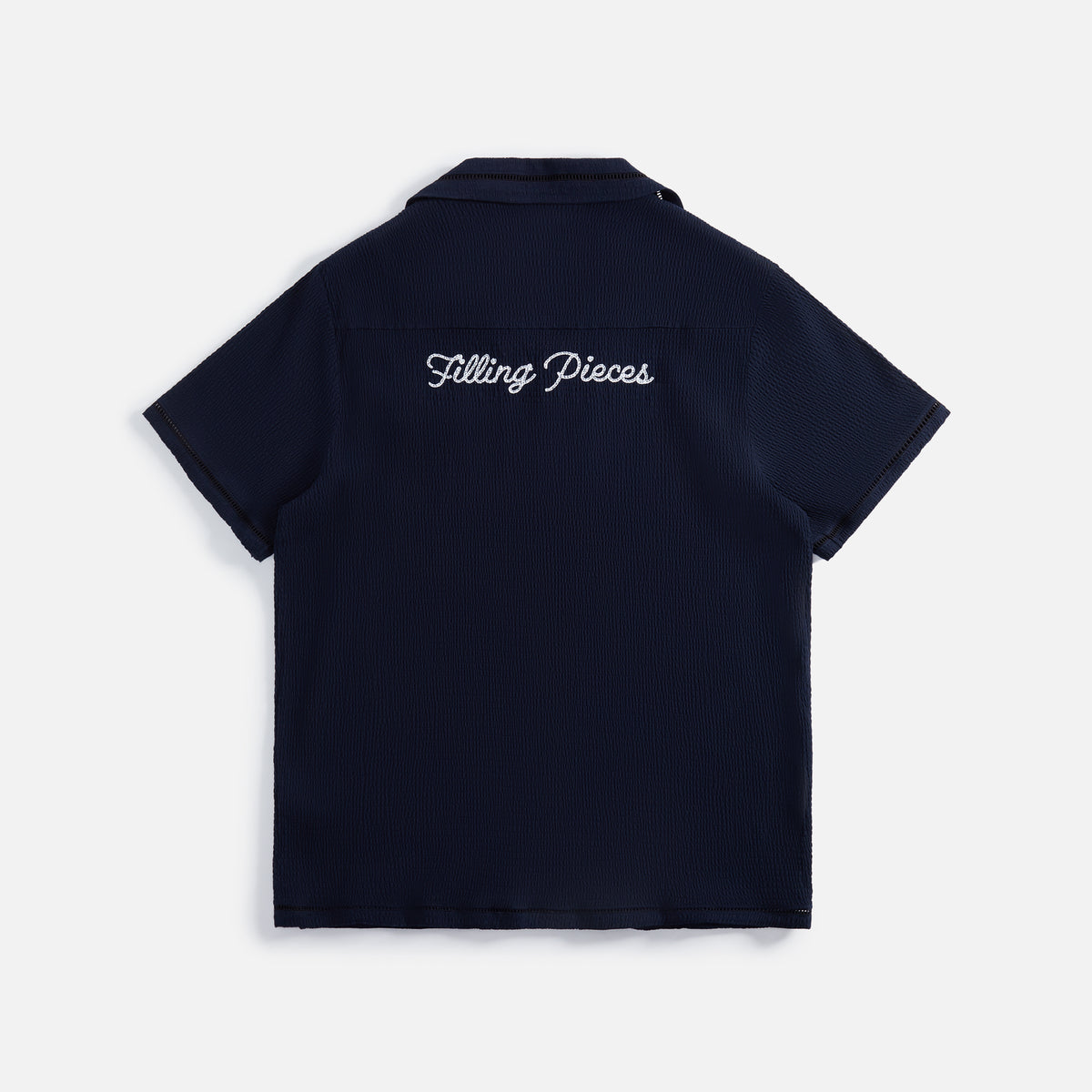 Filling Pieces Resort Shirt Seersucker - Navy