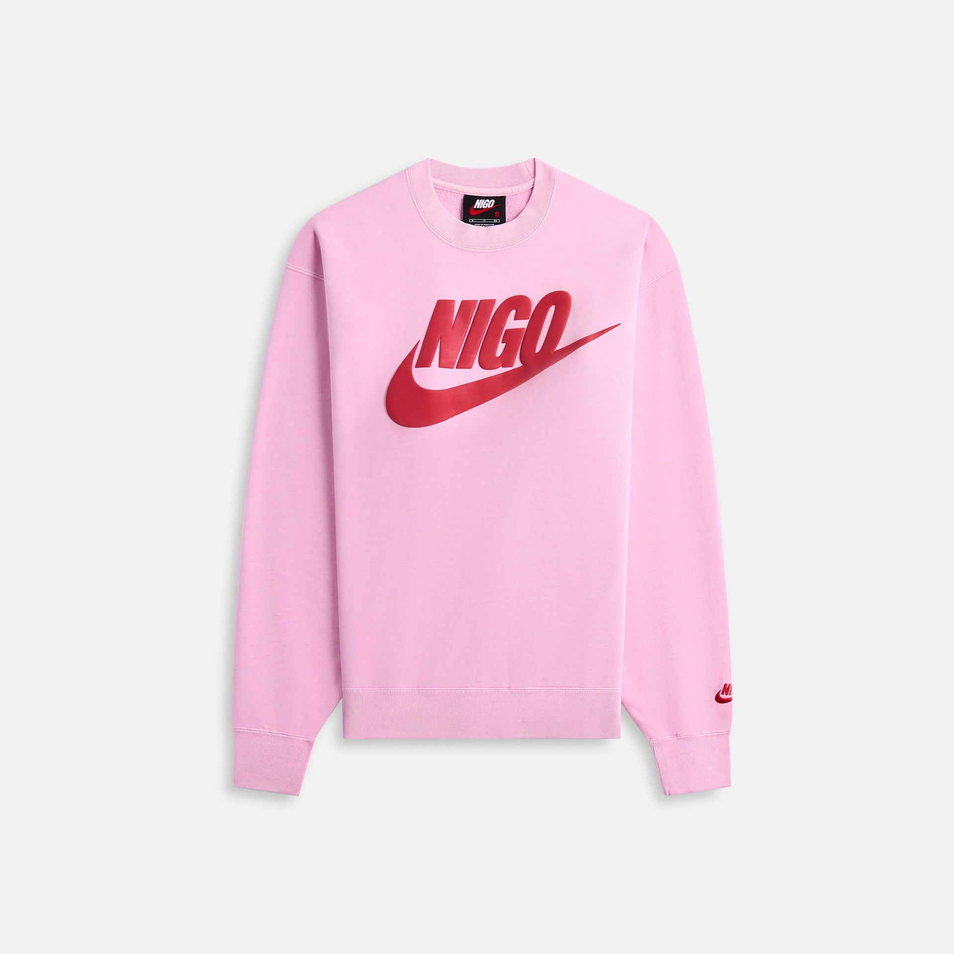 Nike x Nigo NRG Crew Fleece - Pink Rise / Gym Red