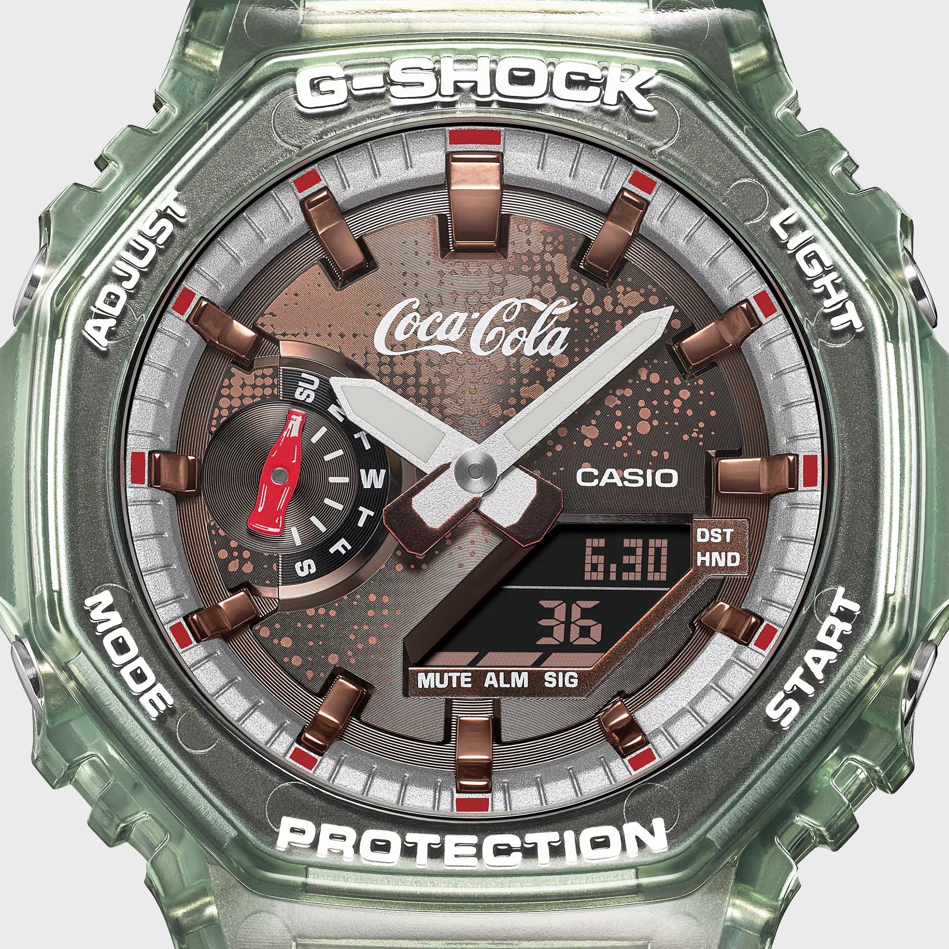 G-SHOCK x Coca-Cola Analog Digital GA-2100CC-3A - Green