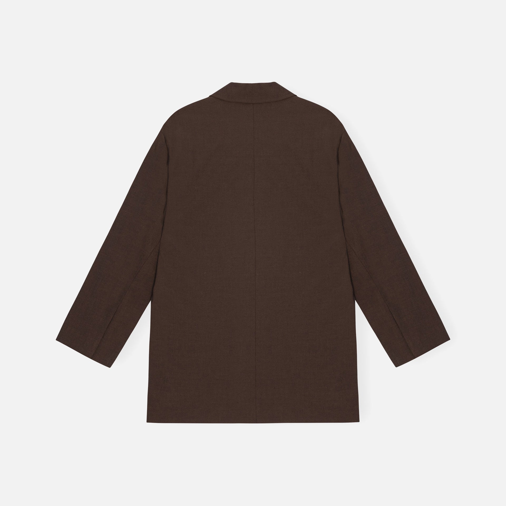 Ganni Drapey Melange Dropped Shoulder Boxy Blazer - Mole