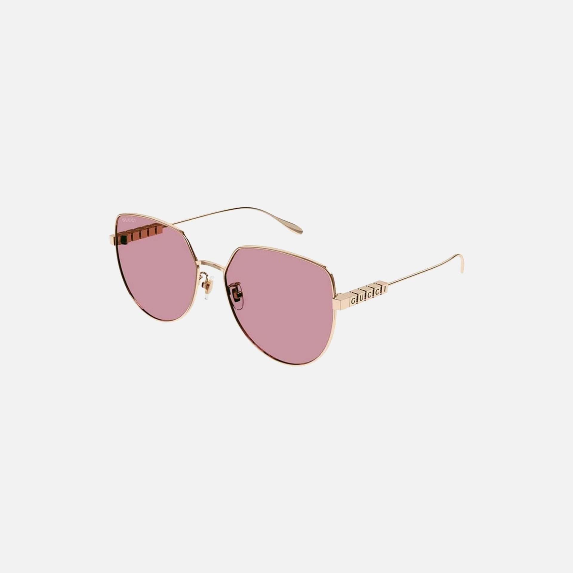 Gucci Metal Round Frames - Pink / Gold