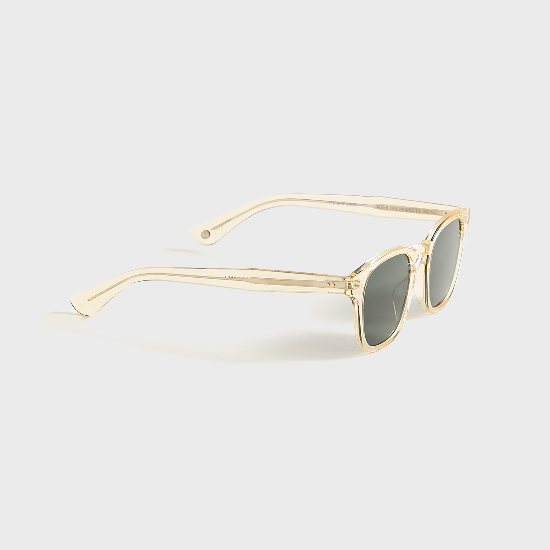 Garrett Leight Ace II Sunglasses - Pure Glass / Semi Flat Pure Blue Smoke