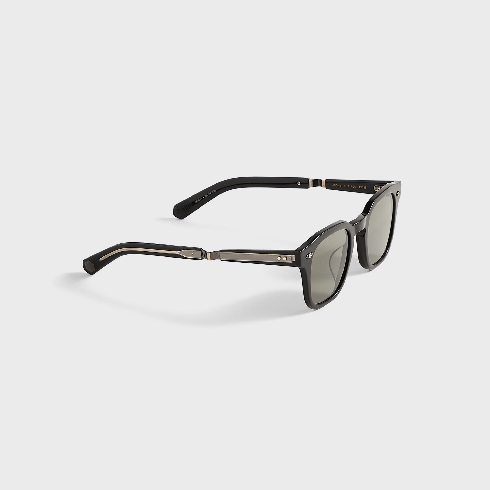 Garrett Leight Adonis Sunglasses - Black Pewter / Semi Flat Oxford Grey