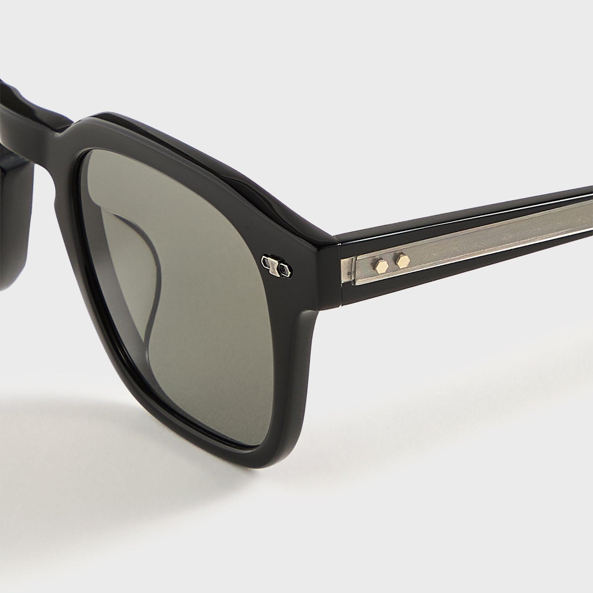 Garrett Leight Adonis Sunglasses - Black Pewter / Semi Flat Oxford Grey