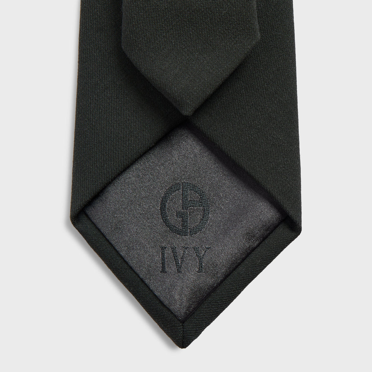Giorgio Armani & Kith Ivy Wool Crepe Tie - Charcoal Grey
