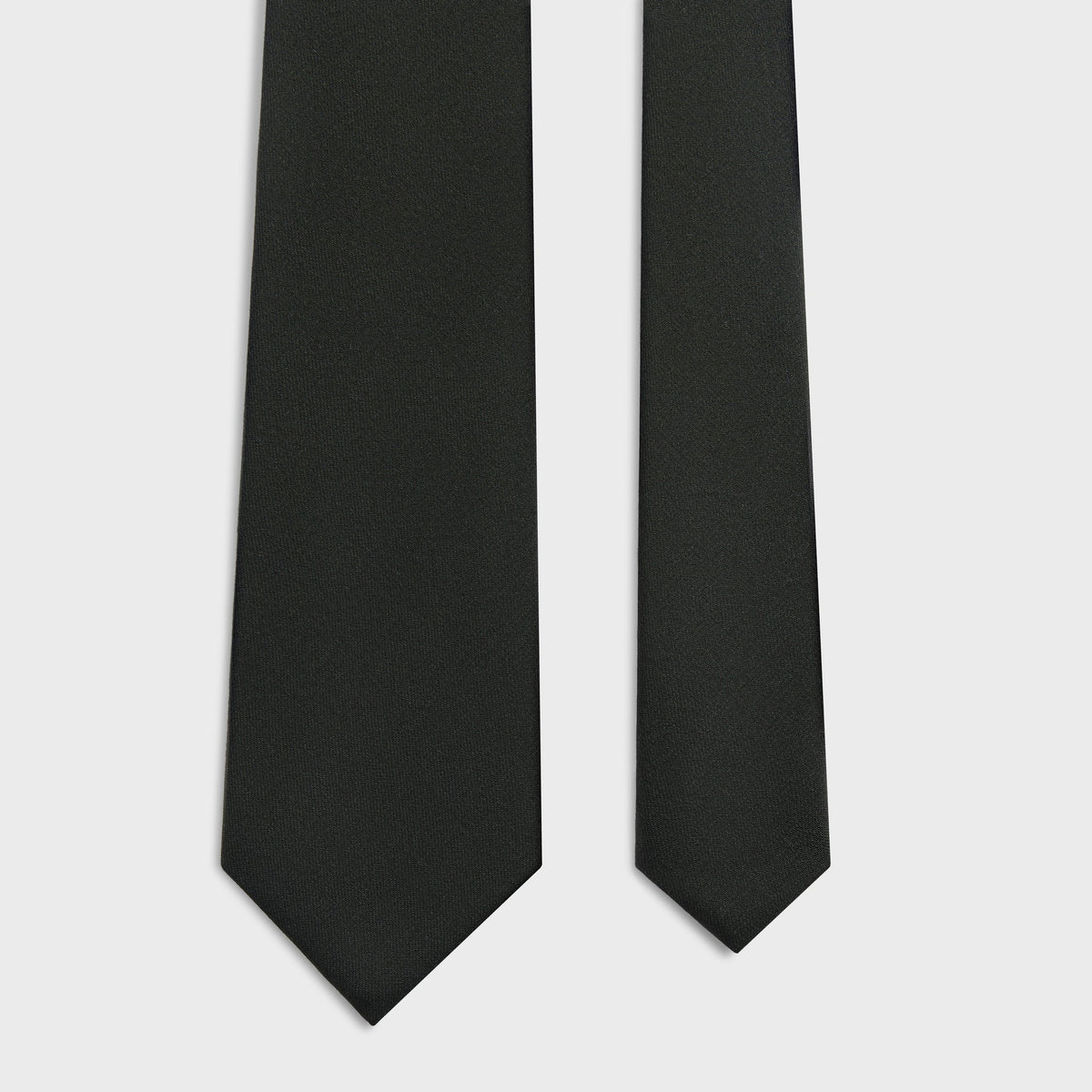 Giorgio Armani & Kith Ivy Wool Crepe Tie - Charcoal Grey