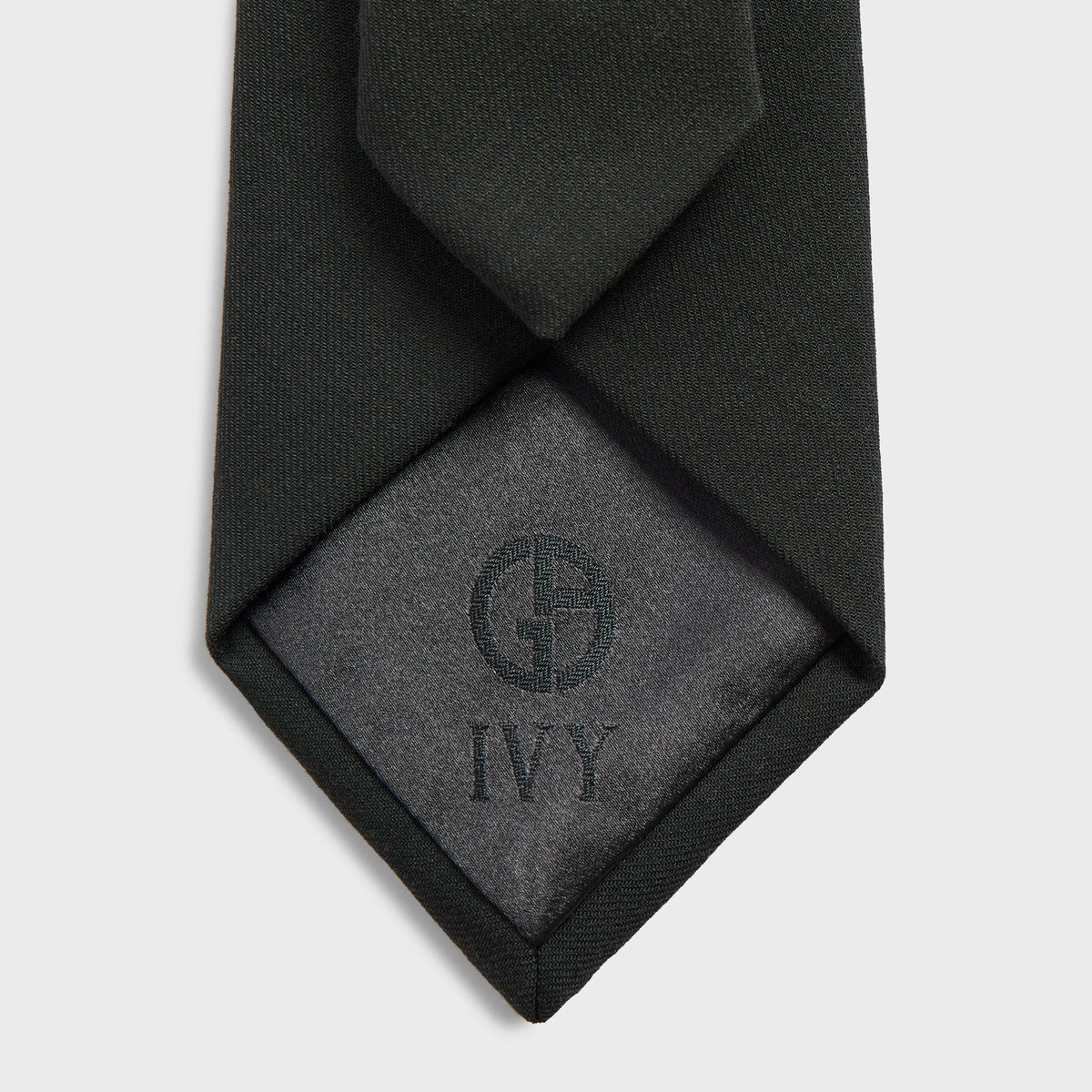Giorgio Armani & Kith Ivy Wool Crepe Tie - Charcoal Grey - PH