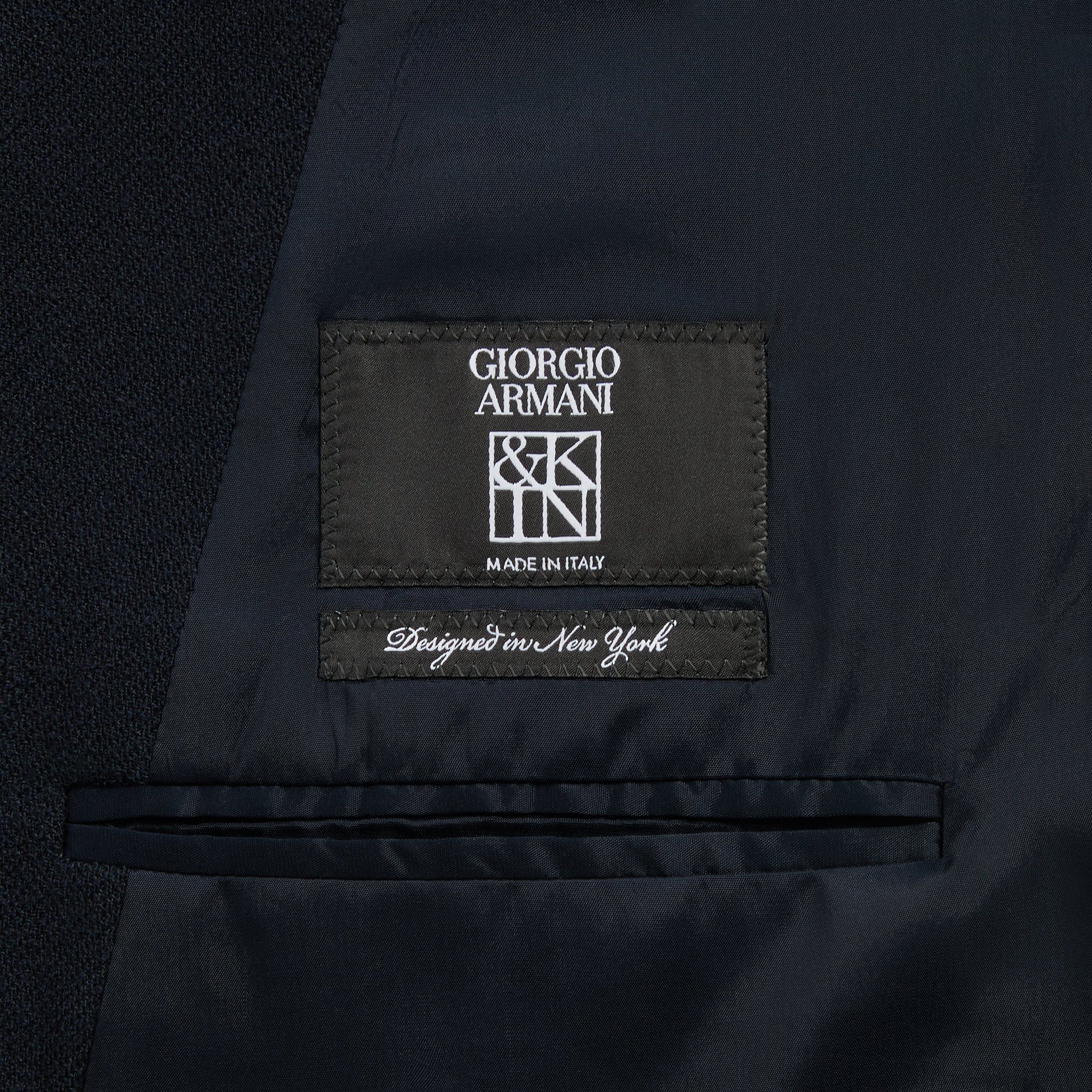Giorgio Armani & Kith &Kin The Traveler Virgin Wool Double-Breasted Jacket - Ink