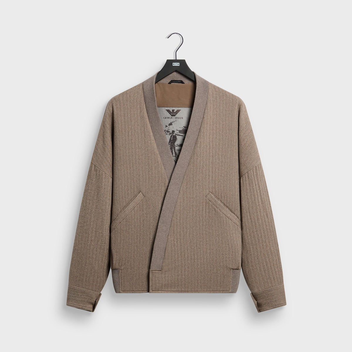 Giorgio Armani & Kith Virgin Wool Crossover Jacket - Marron