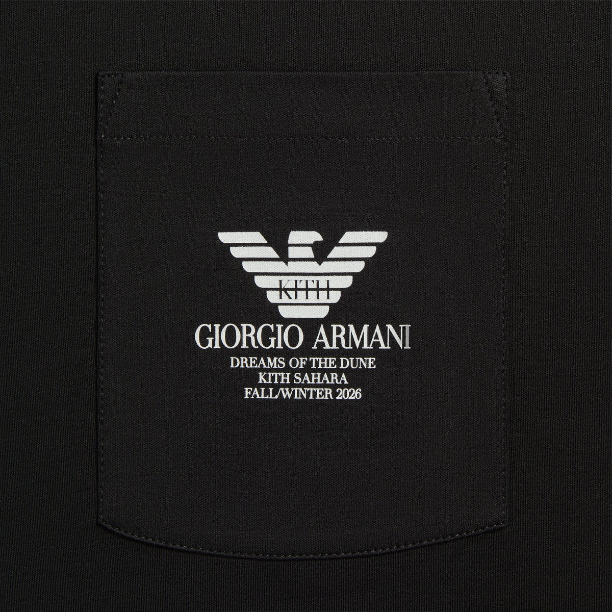 Giorgio Armani & Kith Long Sleeve Pocket Tee - Nero