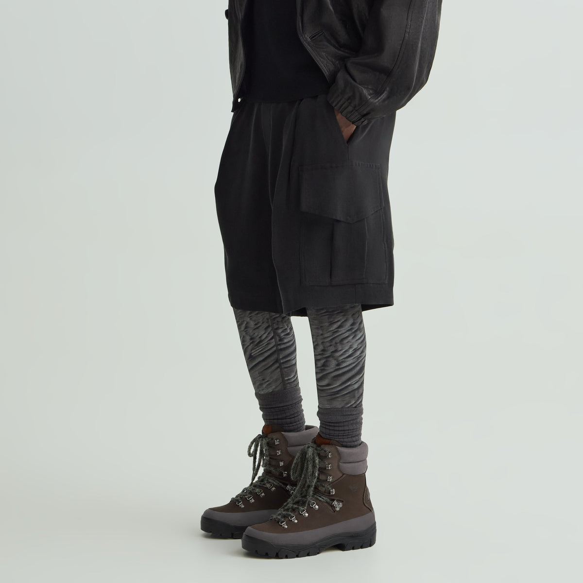 Giorgio Armani & Kith Cupro Cargo Short - Black Beauty - PH