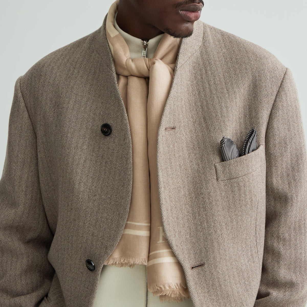 Giorgio Armani & Kith Jacquard Scarf - Creme