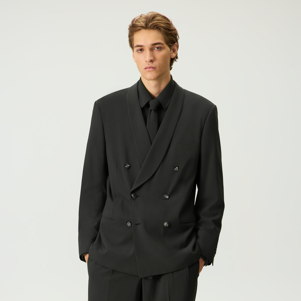 Giorgio Armani & Kith Ivy Double Breasted Jacket - Charcoal Grey