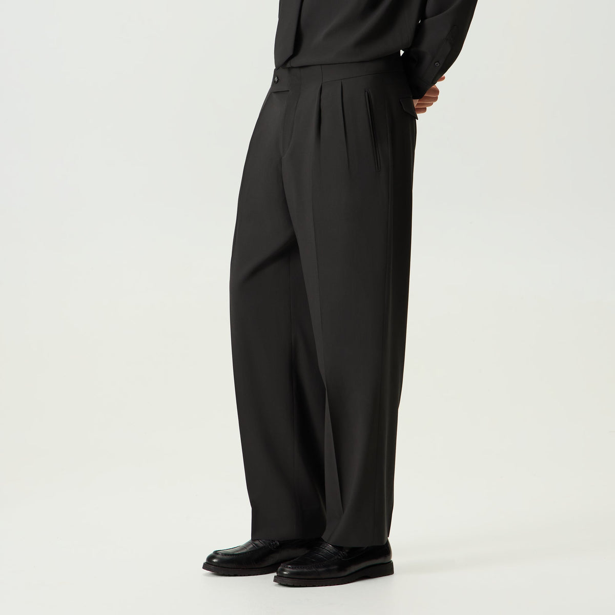 Giorgio Armani & Kith Ivy Wool Crepe Trouser - Charcoal Grey