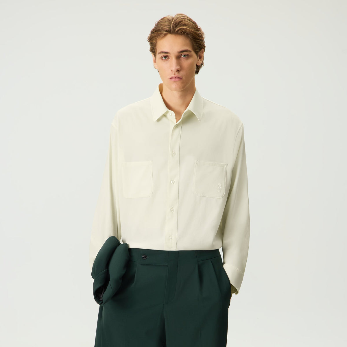Giorgio Armani & Kith Ivy Wool Crepe Shirt - White