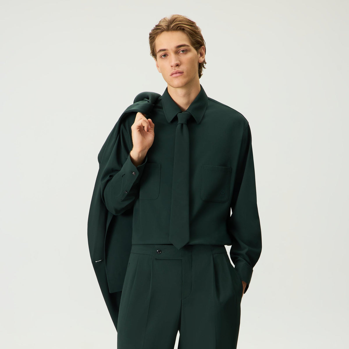 Giorgio Armani & Kith Ivy Wool Crepe Shirt - Stadium