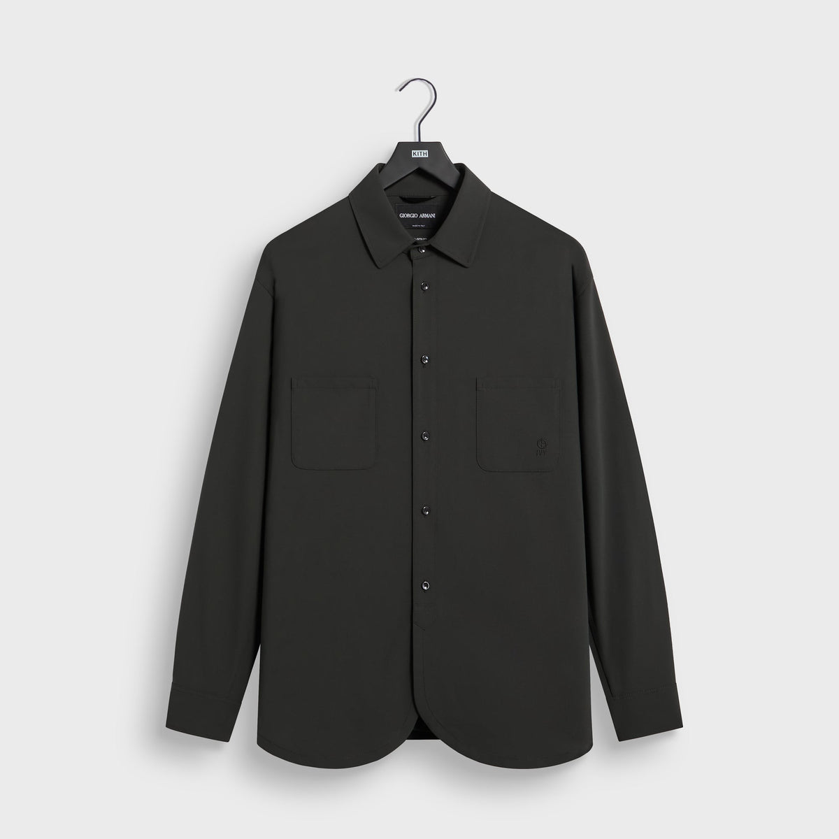 Giorgio Armani & Kith Ivy Wool Crepe Shirt - Charcoal Grey