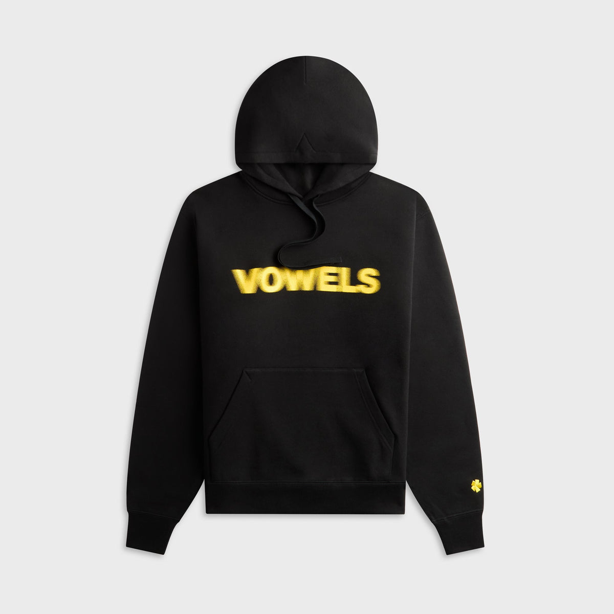 vowels Blur Hoodie - Black / Yellow