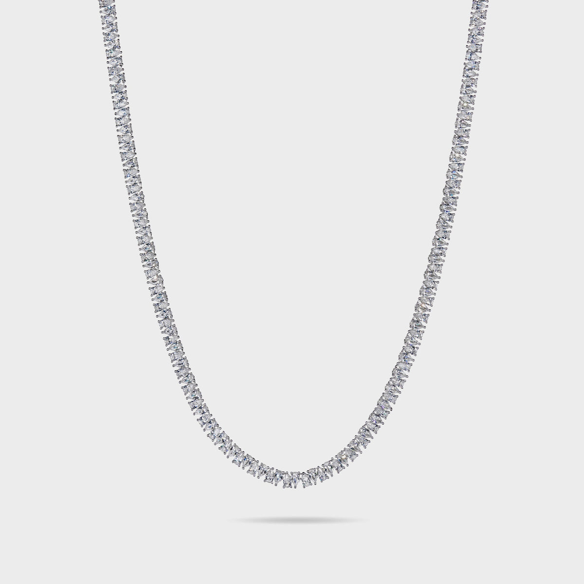 Hatton Labs Drop Tennis Necklace - White