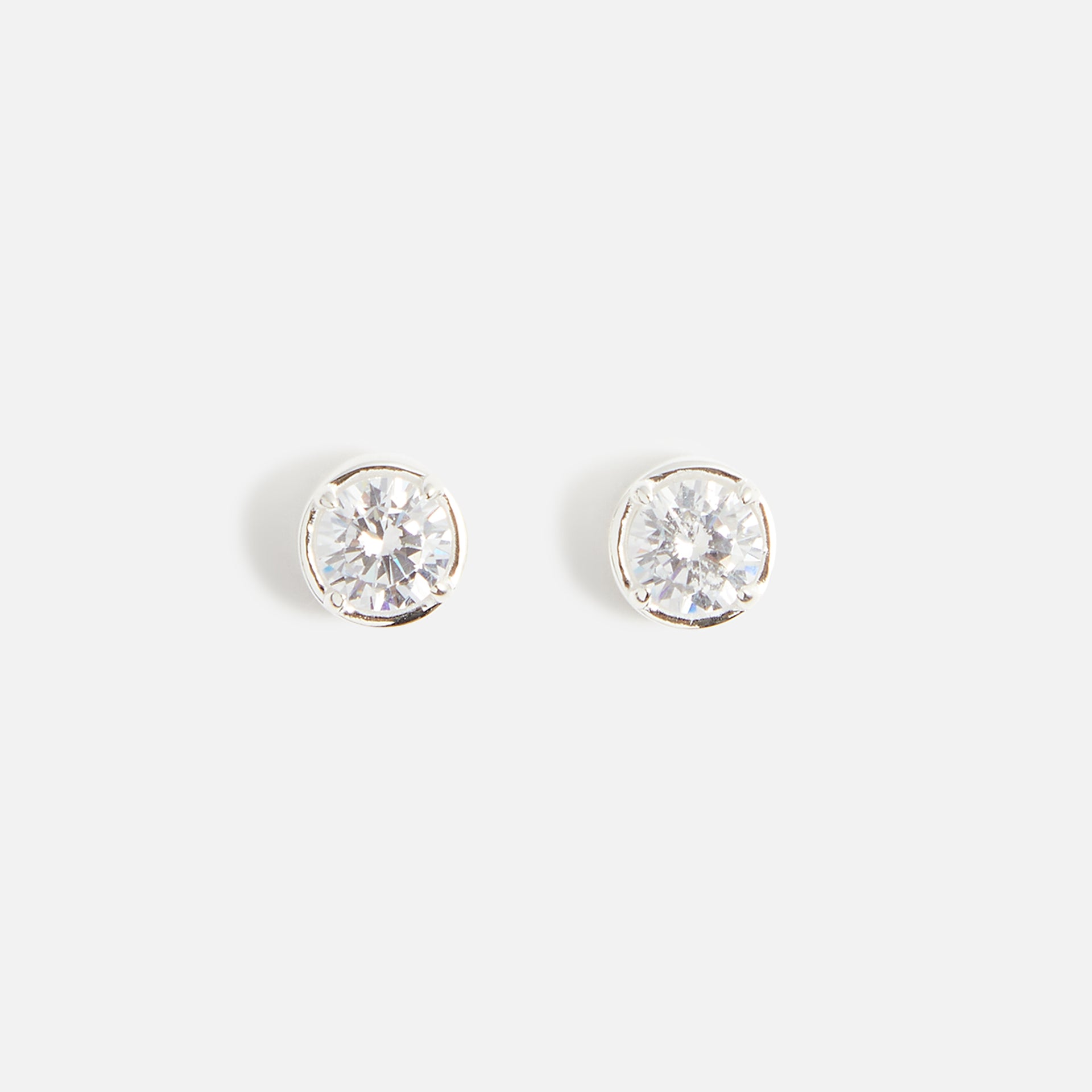 Hatton Labs Round Stud Earrings - Silver