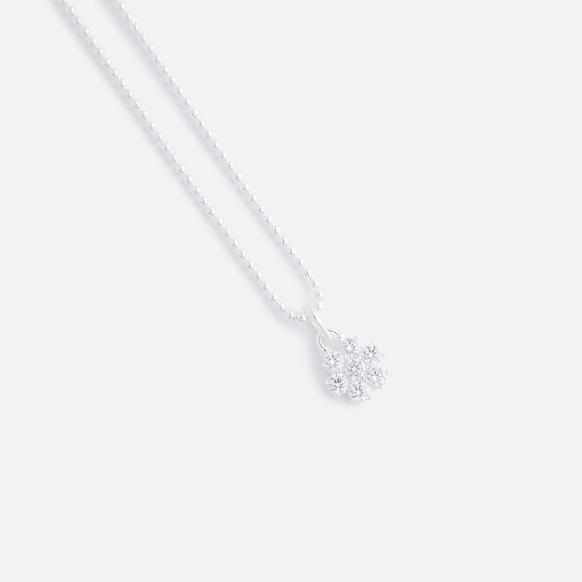 Hatton Labs Daisy Pendant - Silver / White