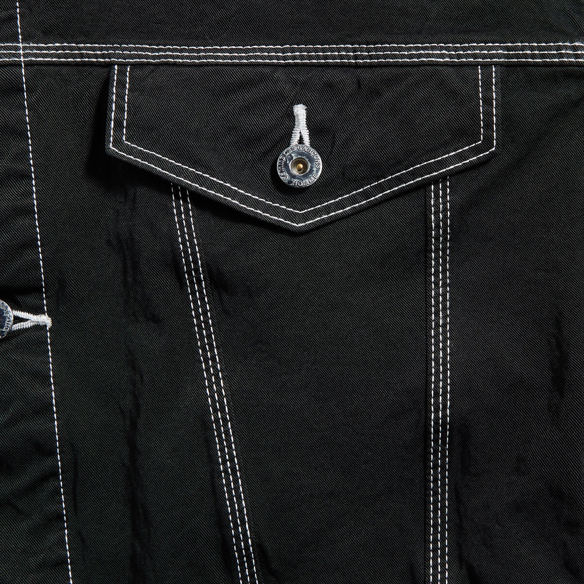 CDG Homme Top Stitch Trucker Jacket - Black