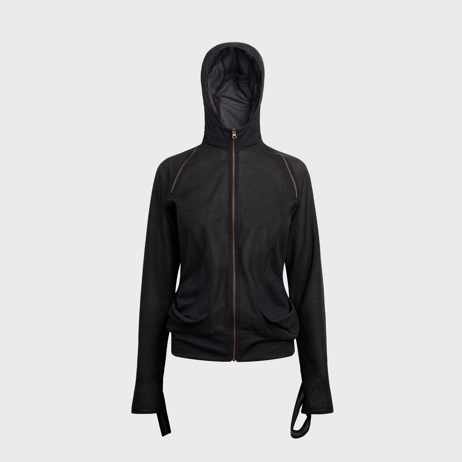 Hyein Seo Slashed Zip Hoodie - Midnight