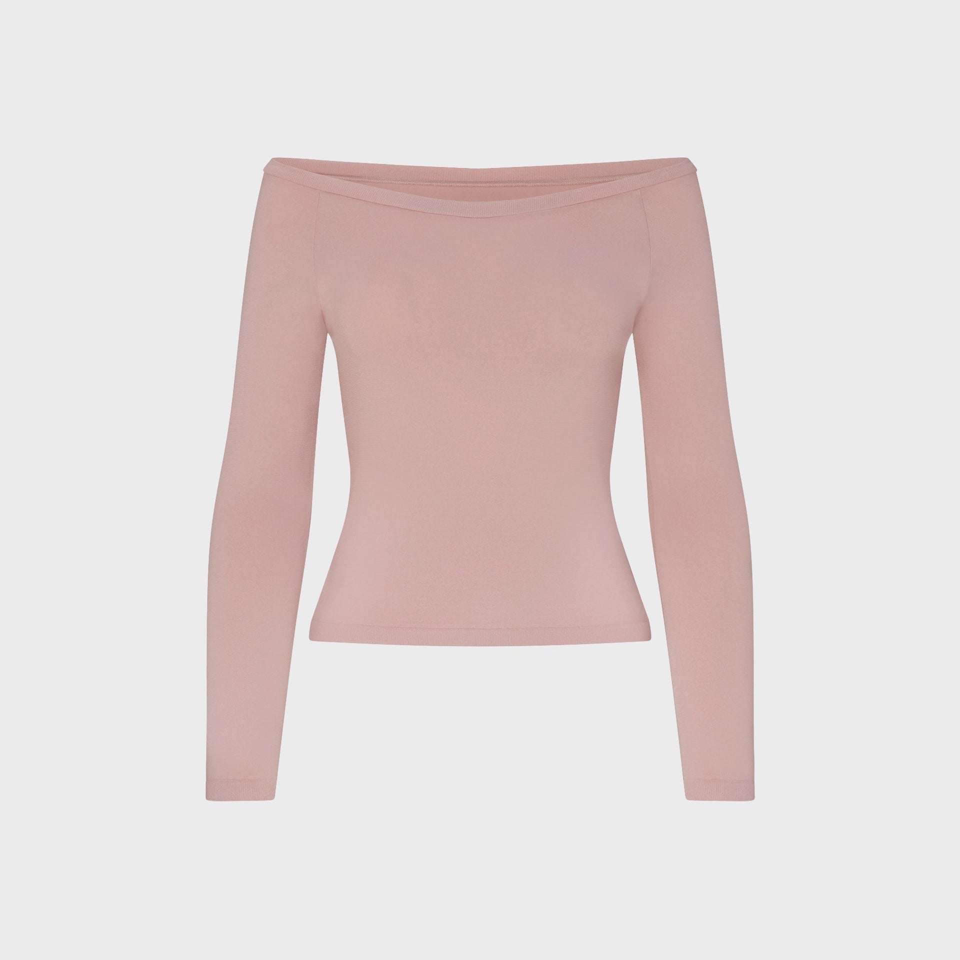NikeSKIMS Stretch Knit Off-Shoulder Long Sleeve Top - Himalayan