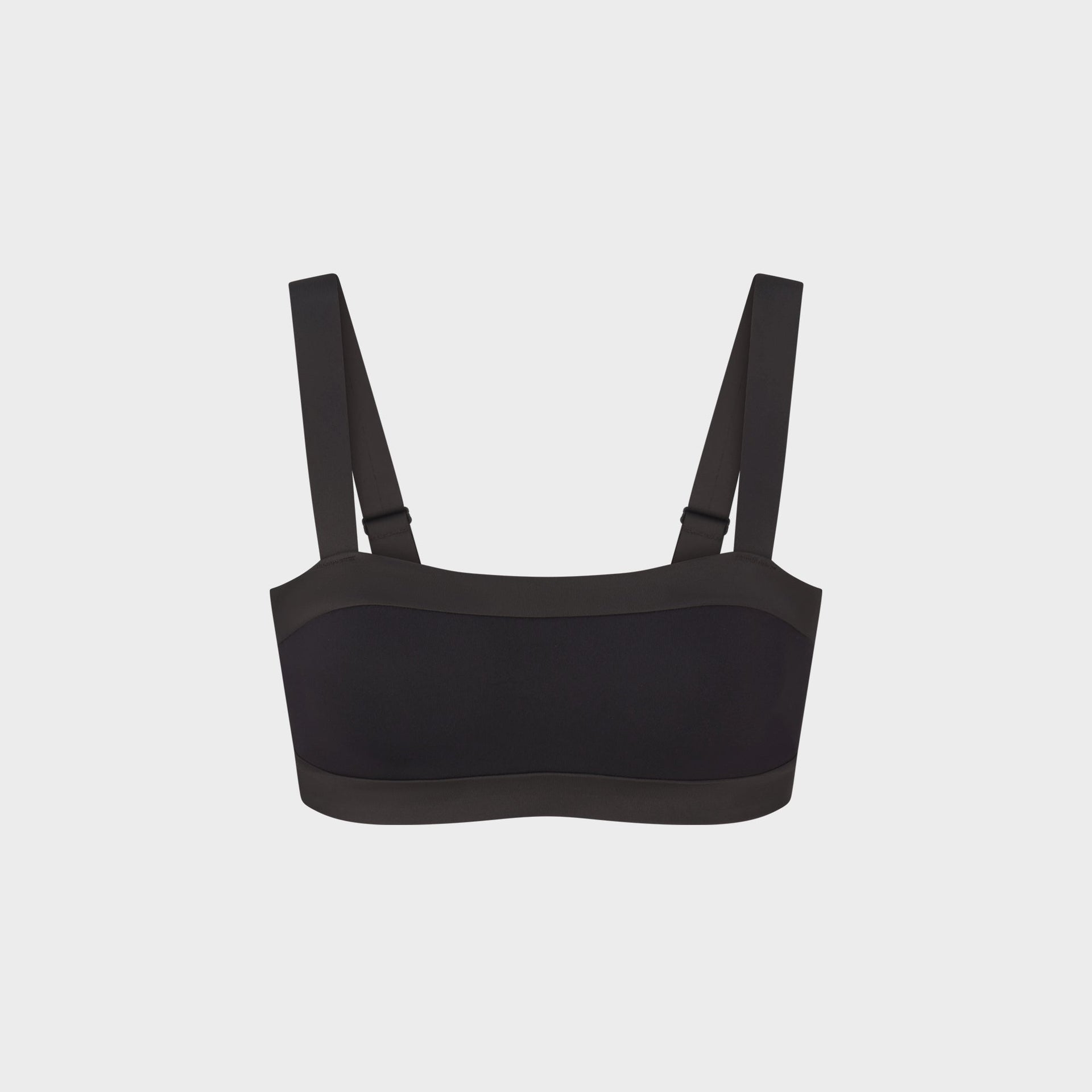 NikeSKIMS Matte Shine Mix Straightneck Bra - Obsidian / Igneous