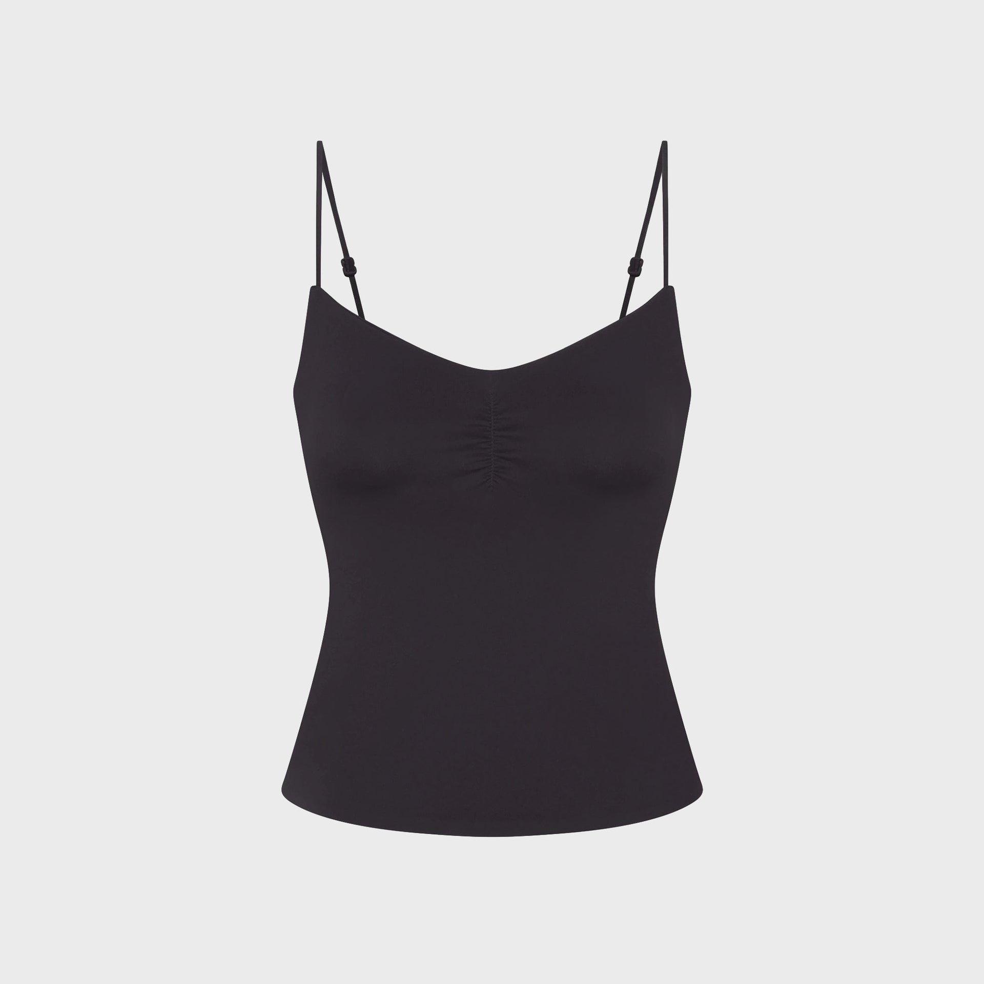 NikeSKIMS Matte Shirred Tank Top - Obsidian