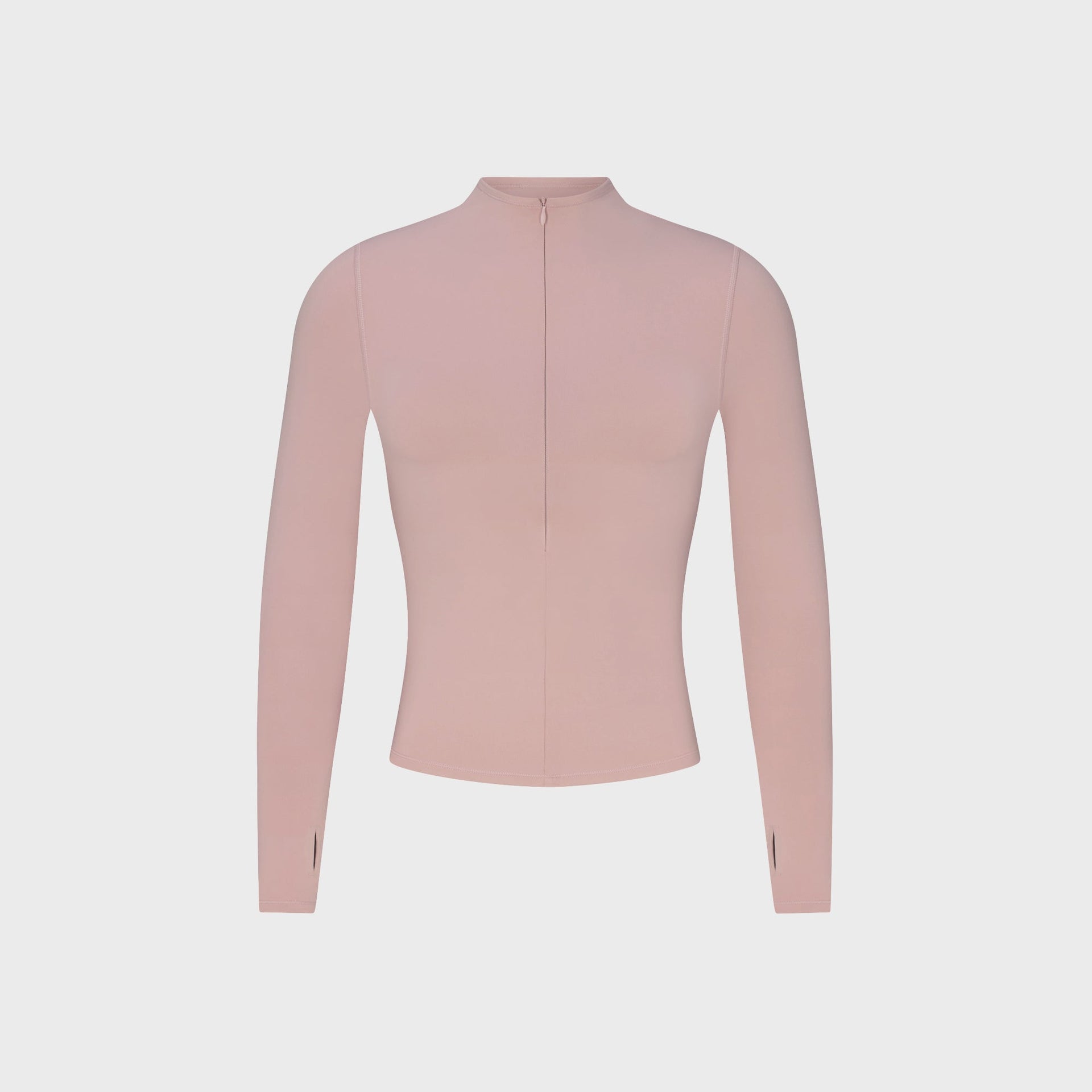 NikeSKIMS Matte Half-Zip Mock-Neck Long Sleeve Top - Himalayan