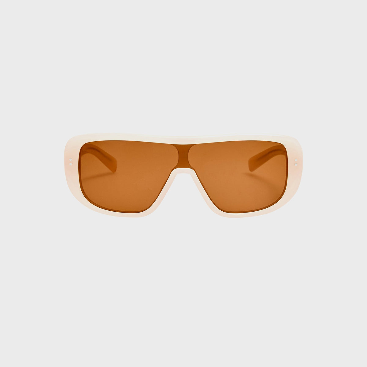 Jacquemus JAC156C2SUN aviator sunglasses in white, alternate three-quarter front view